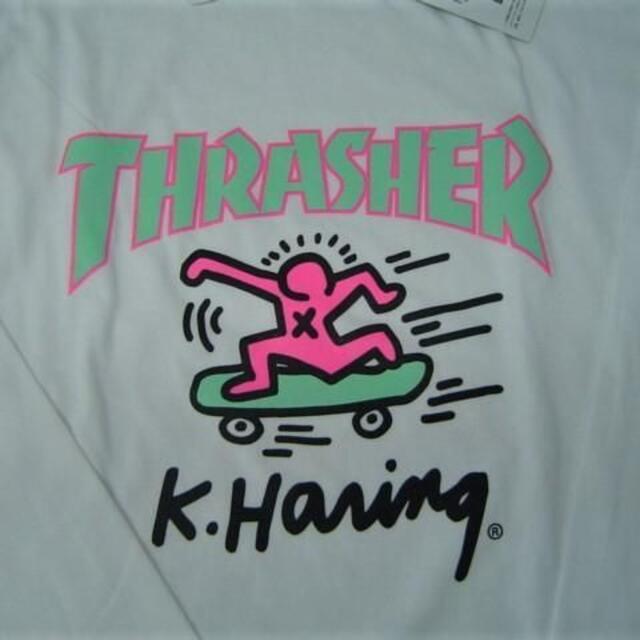 THRASHER(スラッシャー)のセール15%  スラッシャー キースへリング コラボ Tシャツ 長袖 ユニセック メンズのトップス(Tシャツ/カットソー(七分/長袖))の商品写真