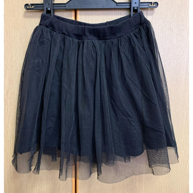 anyFAM(エニィファム)のanyFAM  黒チュールスカート130 キッズ/ベビー/マタニティのキッズ服女の子用(90cm~)(スカート)の商品写真