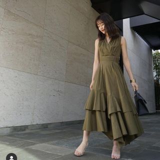 L'Or ロル かじまり　Tuck Drape Dress（Ecru）Sサイズ