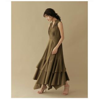 L'Or  Back-tie Shirring Dress かじまり