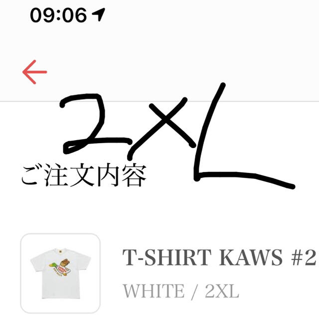 T-SHIRT KAWS HUMAN MADE 2XL