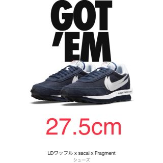 ナイキ(NIKE)の【最安値】NIKE LDワッフル × sacai × Fragment(スニーカー)