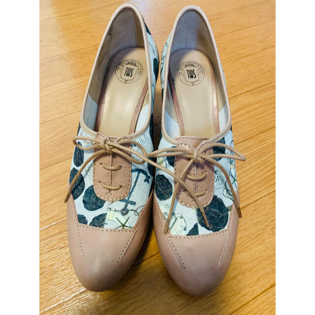 CAMPER(カンペール)のカンペールの可愛い革と布のコンビシューズ レディースの靴/シューズ(ローファー/革靴)の商品写真