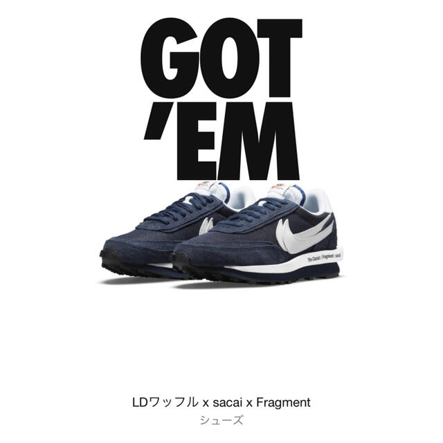 SNKRS当選 sacai×fragment NIKE LDワッフル US11