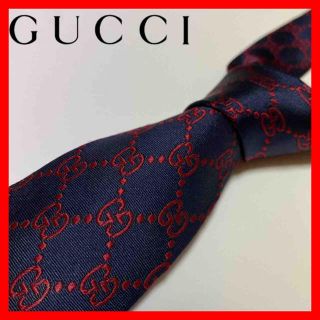 グッチ(Gucci)の【激安大特価★大人気ブランド】GUCCI   ネクタイ   ネイビー   レッド(ネクタイ)