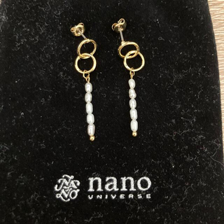 ナノユニバース(nano・universe)の【新品】ピアス  パール  nano universe 袋付き(ピアス)