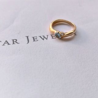 スタージュエリー(STAR JEWELRY)のSTAR JEWELRY ブルートパーズ・ダイヤピンキーリング K18(リング(指輪))