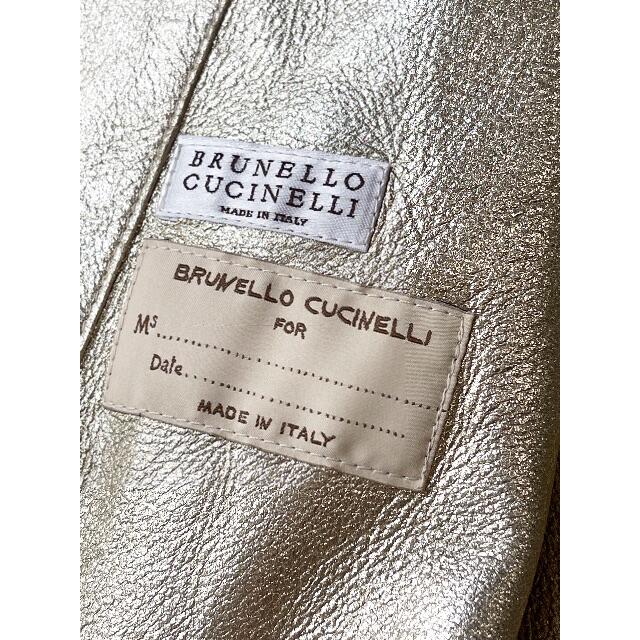 BRUNELLO CUCINELLI(ブルネロクチネリ)の20SS ブルネロクチネリ ライトウェイト レザー ライダース ジャケット 38 レディースのジャケット/アウター(ライダースジャケット)の商品写真