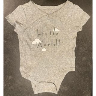 ベビーギャップ(babyGAP)のGAPロンパース6〜12ヶ月👶半袖グレー美品(ロンパース)