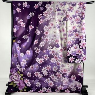 振袖 美品 逸品 身丈172cm 裄丈68cm 正絹 【中古】(着物)