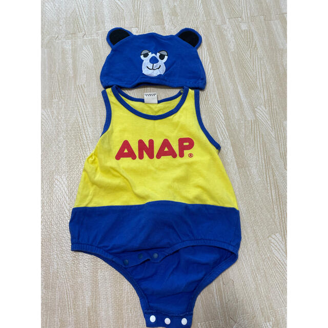 ANAP Kids(アナップキッズ)のアナップロンパース＋帽子 キッズ/ベビー/マタニティのベビー服(~85cm)(ロンパース)の商品写真