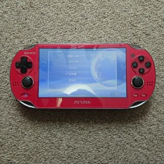 プレイステーションヴィータ(PlayStation Vita)のPlayStationVita PCH-1000 wifi コズミックレッド(携帯用ゲーム機本体)