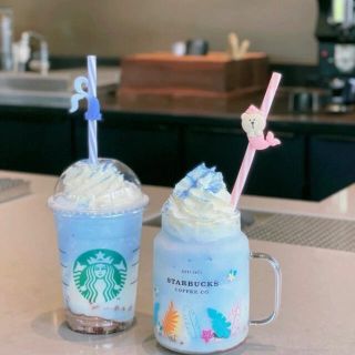 スターバックスコーヒー(Starbucks Coffee)の海外 スターバックス 21サマー ベアリスタ&しっぽ ストロー2本セット(食器)