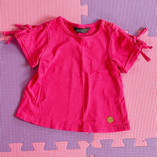 futafuta(フタフタ)のピンク*半袖Tシャツ*肩リボン キッズ/ベビー/マタニティのベビー服(~85cm)(Ｔシャツ)の商品写真