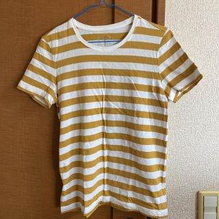 ムジルシリョウヒン(MUJI (無印良品))の無印良品　イエローボーダーTシャツ(Tシャツ(半袖/袖なし))