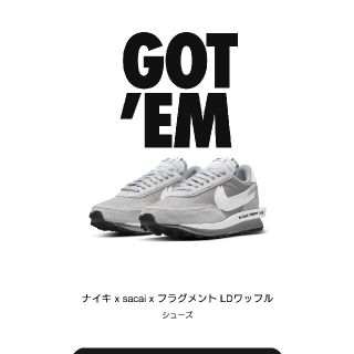 ナイキ(NIKE)のNIKE sacai fragment LDワッフル(スニーカー)