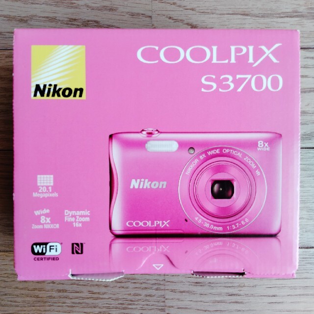 カメラニコン Nikon COOLPIX S3700 ピンク　新品未使用