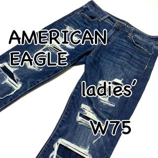 アメリカンイーグル(American Eagle)のアメリカンイーグル ジェギング US10 ショート ストレッチ 当て布ダメージ(デニム/ジーンズ)