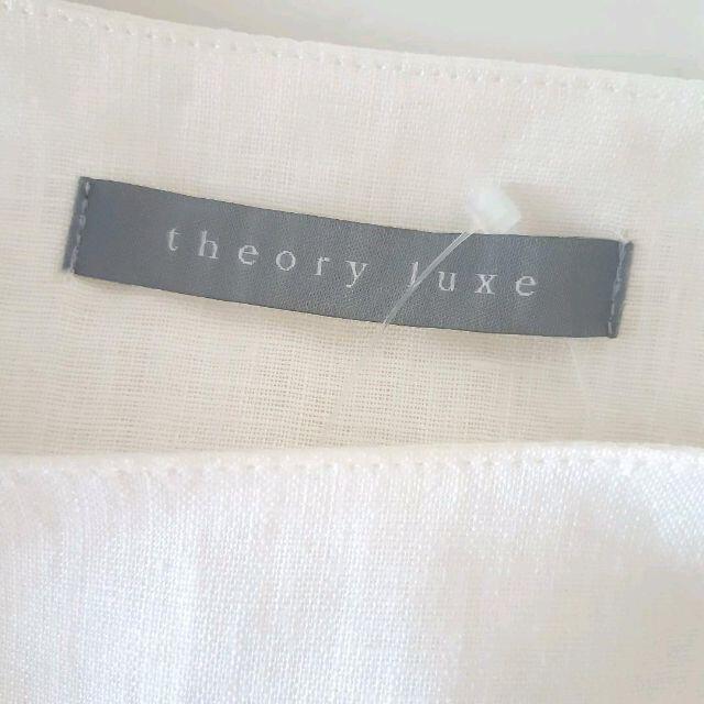 Theory luxe　未使用　ワンピース　白　美品　麻　清楚 新品 レディースのワンピース(ひざ丈ワンピース)の商品写真