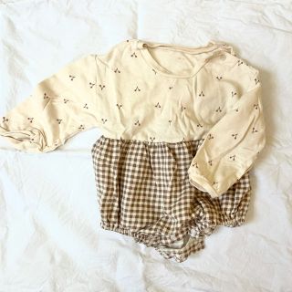 シマムラ(しまむら)の【値下可】バースデイ　しまむら　秋冬　ベビー服　ロンパース　80(ロンパース)