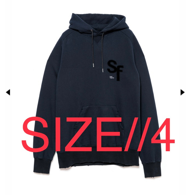 sacai FRAGMENT Hoodie ネイビー 4メンズ