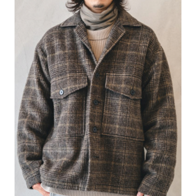 MARKAWEAR(マーカウェア)の 美品MARKAWARE CPO TWEED SHAGGY サイズ3 20AW メンズのジャケット/アウター(ブルゾン)の商品写真