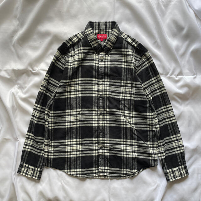 Lサイズ supreme tartan flannel shirt black