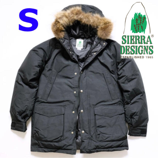 SIERRA DESIGNS(シェラデザイン)の【新品-タグ付】シェラデザイン ダウン S コート 黒 マウンテンパーカー メンズのジャケット/アウター(ダウンジャケット)の商品写真