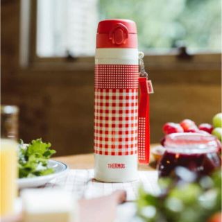 サーモス(THERMOS)のサーモス 真空断熱 ワンタッチオープン ケータイマグ レッドオレンジJNT550(弁当用品)