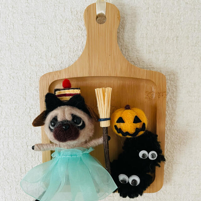 うさぎ 羊毛フェルト 動物ぽんぽん パグ ハロウィン ハンドメイド の通販 By ゆう S Shop ラクマ しくお