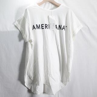 アメリカーナ(AMERICANA)のAmericana　Tシャツ　レディース　ホワイト(Tシャツ(半袖/袖なし))