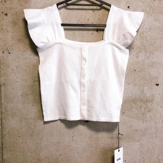 グレイル(GRL)のGRL⭐️フリルスリーブニットビスチェ❣新品未使用(M)(タンクトップ)