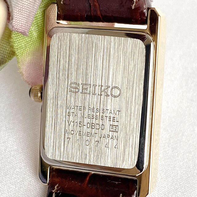 SEIKO(セイコー)の◎ここちゃん様専用◎海外版/セイコー/ソーラー/レザーバンドの女性用腕時計/新品 レディースのファッション小物(腕時計)の商品写真