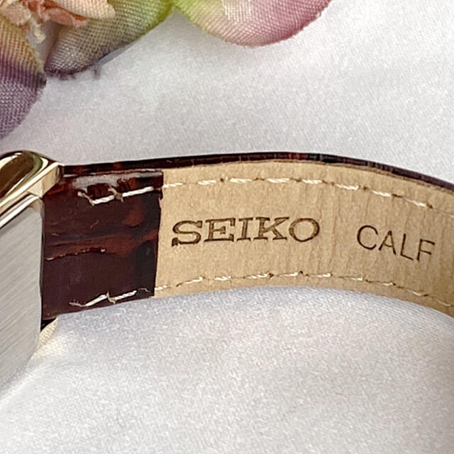 SEIKO(セイコー)の◎ここちゃん様専用◎海外版/セイコー/ソーラー/レザーバンドの女性用腕時計/新品 レディースのファッション小物(腕時計)の商品写真