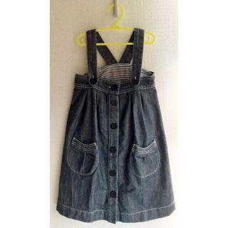 プチバトー(PETIT BATEAU)のPETIT BATEAU　デニムワンピース 110㌢　女の子(ワンピース)