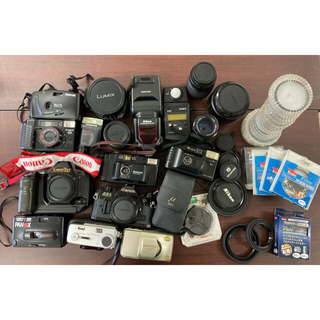 キヤノン(Canon)の大量　フィルムカメラ　ジャンク　メーカー色々　フィルター　まとめ売り　新品　中古(フィルムカメラ)