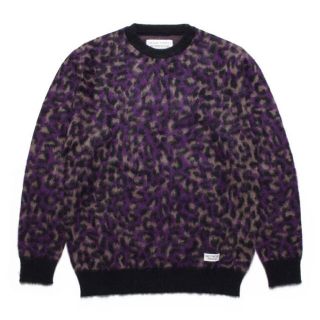 ワコマリア(WACKO MARIA)の正規 WACKOMARIA LEOPARD SWEATER purple  (ニット/セーター)