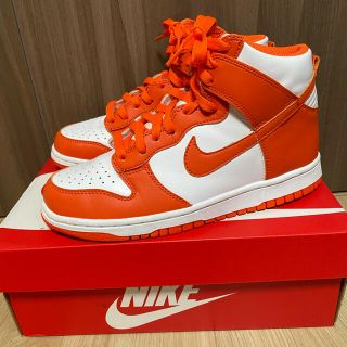 ナイキ(NIKE)のナイキ GS ダンク ハイ オレンジブレイズ　DUNK HIGH 24cm(スニーカー)