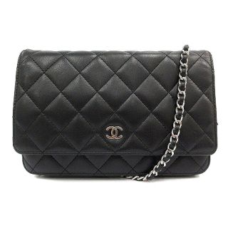 シャネル(CHANEL)のシャネル マトラッセ クラシック ココマーク チェーン ウォレット 14番台 黒(その他)