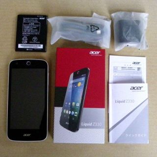 エイサー(Acer)のAcer Liquid Z330 SIMフリー（付属品完備）(スマートフォン本体)