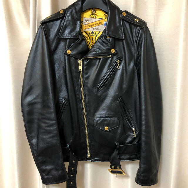 schott(ショット)のschott 24karats ライダースジャケット レザージャケット メンズのジャケット/アウター(ライダースジャケット)の商品写真