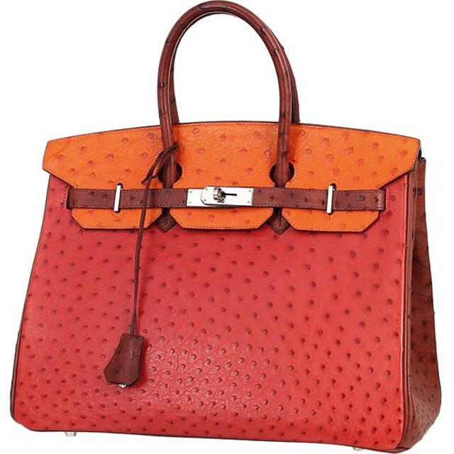 Hermes(エルメス)のHERMES ハンドバッグ レディース オーストリッチ バーキン レッド1017 レディースのバッグ(トートバッグ)の商品写真