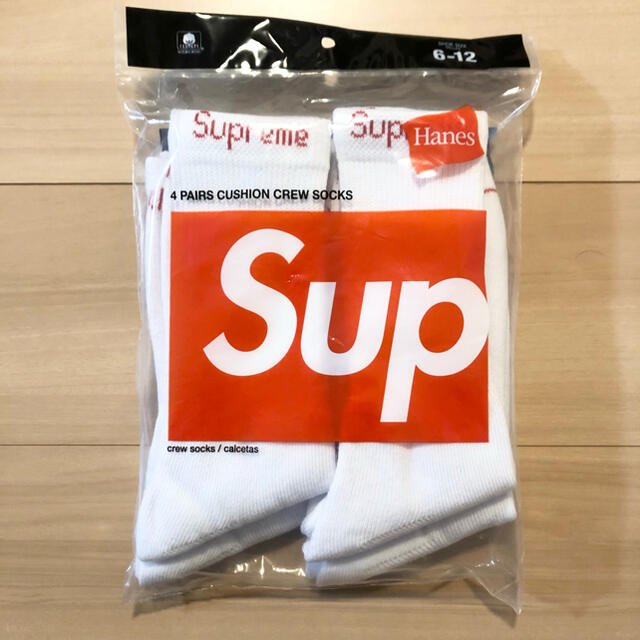 Supreme(シュプリーム)のシュプリーム Hanes Crew Socks 2足（左右4枚） メンズのレッグウェア(ソックス)の商品写真