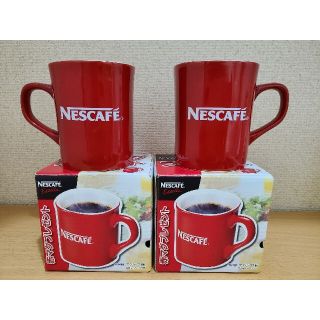 ネスレ(Nestle)のNESCAFEエクセラ　赤マグ２つ　未使用(グラス/カップ)