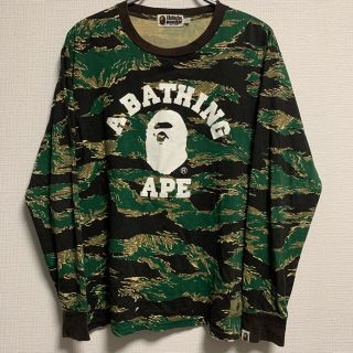 A BATHING APE ベイシングエイプ BAPE ロンT カモフラ 迷彩身幅61ぐらい