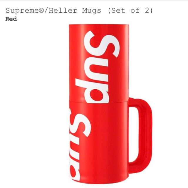 Supreme - supreme Heller Mugs (Set of 2) Red マグ 新品の通販 by ...