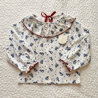 Liilu flower frill blouse 2-4y(ブラウス)