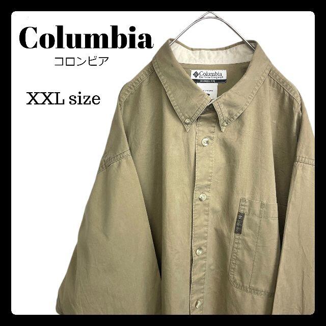 Columbia(コロンビア)のUSA古着 コロンビア BDシャツ ベージュ シンプル 長袖シャツ XXL メンズのトップス(シャツ)の商品写真