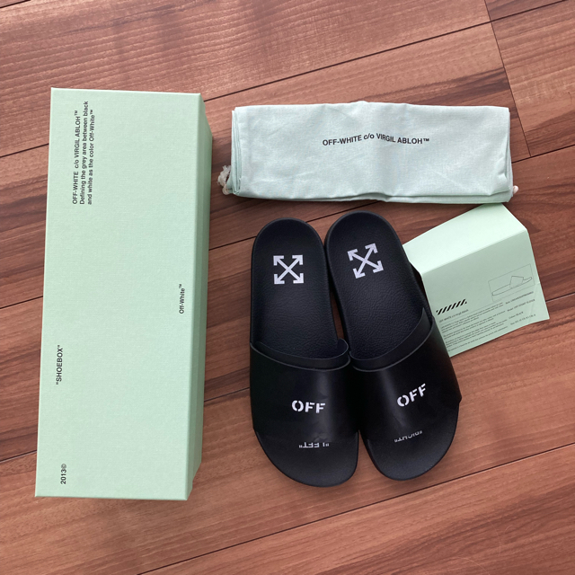 OFF-WHITE(オフホワイト)のoff-white slides オフホワイト　ロゴサンダル メンズの靴/シューズ(サンダル)の商品写真