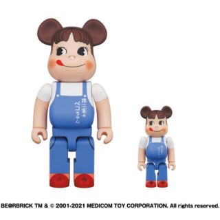 メディコムトイ(MEDICOM TOY)のBE@RBRICK ペコちゃん The overalls 100% 400%(キャラクターグッズ)